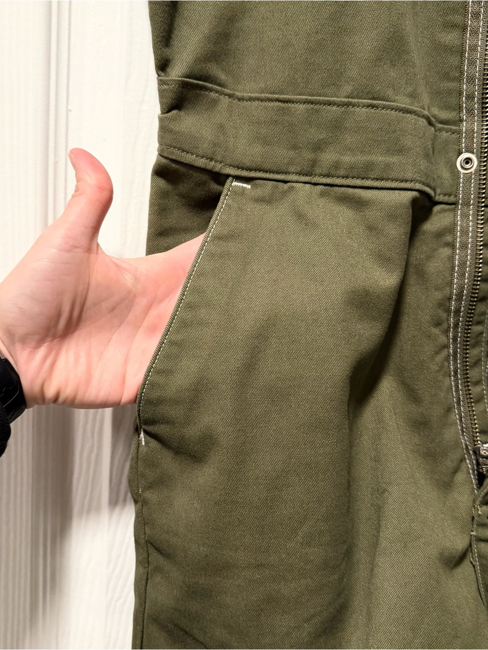 Dickies “Vale” Olive Green Shortalls / Romper SMALL - Picture 4 of 6